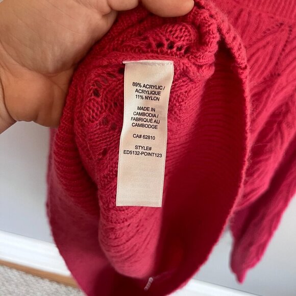 Rickis Plus Size knit sweater hot pink XXL Barbiecore Winter Warm Sweater - Picture 8 of 10